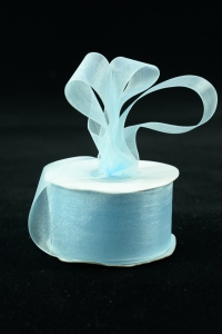 Organza Ribbon , Light Blue, 1.5 Inch x 25 Yards (1 Spool) SALE ITEM